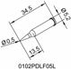 Ersa 0102PDLF05L Soldeerpunt Potloodvorm Grootte soldeerpunt 0.50 mm
