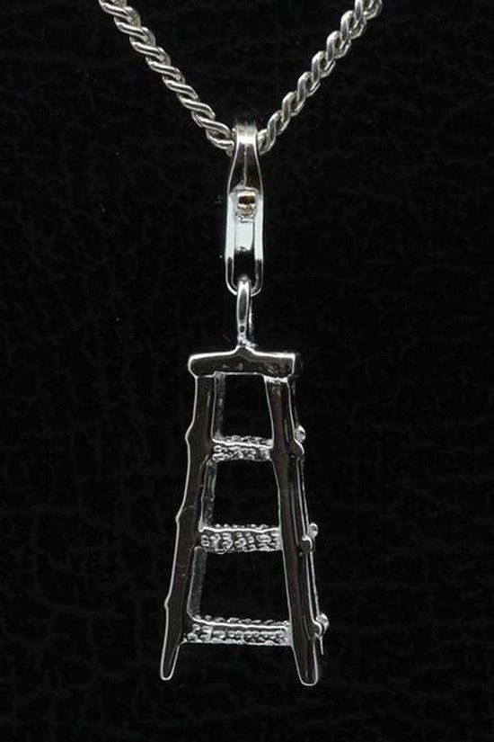 Zilveren Ladder hanger én bedel