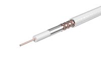 Labgear Coaxiale Satellietkabel 250 m Drum RG6 Witte Digitale Antenne, Data & Satelliet Coax TV-kabel Gasgeïnjecteerd Schuim Diëlektrische, Gevlochten & Folie Afscherming, Duurzame PVC Schede