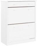 vidaXL Schoenenkast ALTA - 77x35x96 cm - Massief Grenenhout - Wit
