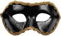 Maskworld Colombina Nera - Venetiaans Masker - Zwart - Volwassenen