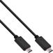 InLine USB C/USB C 0.5 m USB-kabel USB 3.2 Gen 2 (3.1 Gen 2) 10 Gbit/s Zwart
