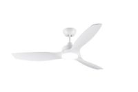 Philips Hue Philips plafondventilator met vaste bladen en LED-verlichting, 3 bladen, diameter 132 cm, 2650 Lumen, instelbaar wit licht van 3000 K tot 6500 K, dimbaar tot 5%, inclusief afstandsbediening, wit