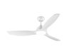 Philips Hue Philips plafondventilator met vaste bladen en LED-verlichting, 3 bladen, diameter 132 cm, 2650 Lumen, instelbaar wit licht van 3000 K tot 6500 K, dimbaar tot 5%, inclusief afstandsbediening, wit