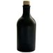 Oliefles 500 ml oliedispenser aardewerk zwart met schenktuit fles Made in Germany