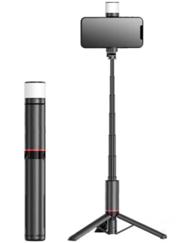 Moman Q12S Selfie Stick Tripod - 77cm Aluminum Portable Stand for Smartphones