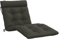 vidaXL Ligstoel Kussen VIANEN 100% Polyester Antraciet 200 x 80 x 8 cm