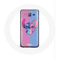 Maniacase Samsung Galaxy J5 2016 Hoesje Stitch en engel blauw roze