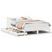 Maison Exclusive - Cadre de lit avec tiroirs, blanc, 135 x 190 cm, pin massif