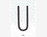 Dailylike Alfabet U ansichtkaart 10 x 14,8 cm.