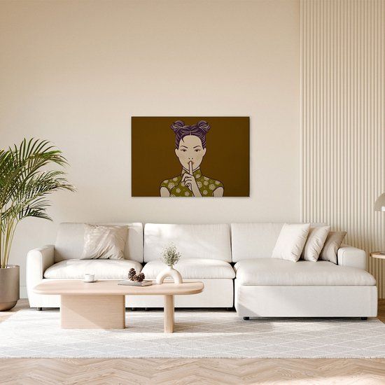 A.S. Création Canvas Himari 1 Wandafbeelding Groen 50 x 50 cm