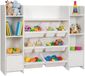 Merkloos Relaxdays Kinderboekenkast met bakken - 94,5x138,5x29,5 cm - wit