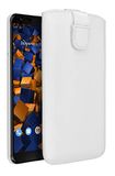 mumbi Echt leren hoesje compatibel met Google Pixel 3a XL hoes lederen tas case wallet, wit
