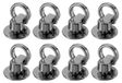 Clous 8 pièces rivets ronds, 12 mm, pour le travail du cuir, noir métallique