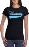 Bellatio Decorations Foute party t-shirt voor dames - Femtastic - zwart - glitter - carnaval/themafeest M