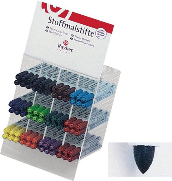 Rayher Hobby Zwarte textielstift met fijne punt
