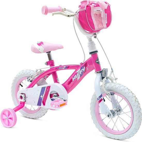 Huffy United Wheels Glimmer 12 inch fiets, roze