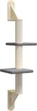 vidaXL Kattenmeubel wandgemonteerd met krabpaal 108 cm donkergrijs