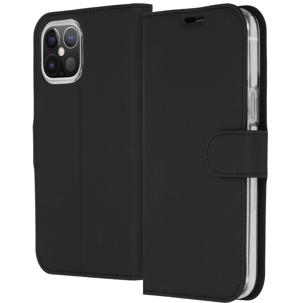 Accezz Softcase Booktype voor de iPhone 12 6 7 inch - Zwart