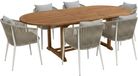 AXI Marzi/Faye 180-240 cm Dining Tuinset 7-delig Teak/Beige