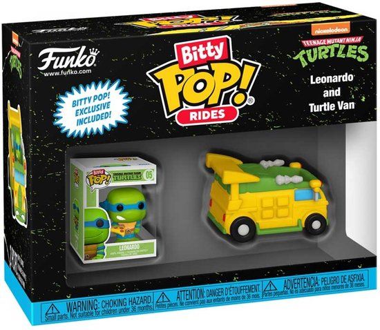 Funko Bitty Pop Rides! Teenage Mutant Ninja Turtles Leonardo and Turtle Van