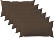 vidaXL Kussensloop - 6 stuks - Taupe - 40 x 80 cm - Katoensatijn