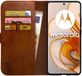 Rosso Element Wallet Book Case voor Motorola Edge 50 - Bruin