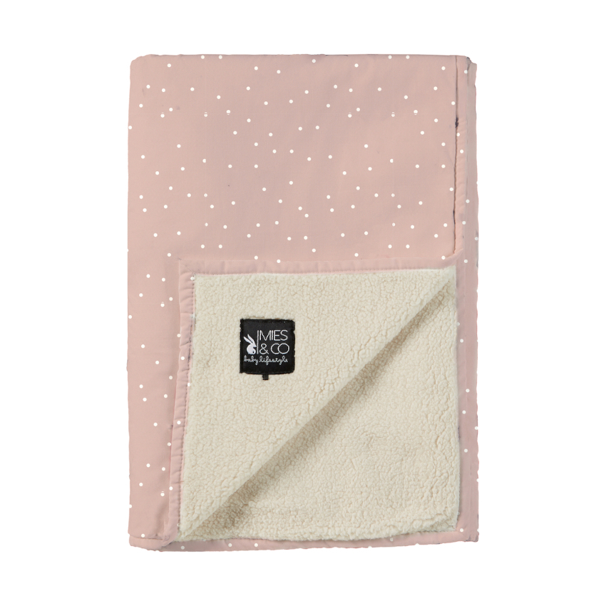 Mies & Co Adorable Dots Teddy Wiegdeken 70 x 100 cm Sweet Pink