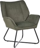 Beliani GRESSELA - Fauteuil - Donkergroen - Fluweel