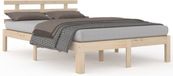 vidaXL Bedframe - Massief Hout - 135x190 cm - Naturel