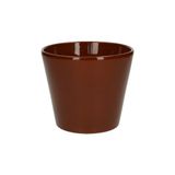 Pot de fleurs, terre cuite, brun cognac, Ø 15,5 cm
