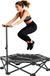 Trampoline de fitness - Rebounder - Diamètre 102 cm - Pliable - Poignée réglable (3 positions) - Pour entraînement cardio, abdominal et taille - Sac de transport inclus - Noir