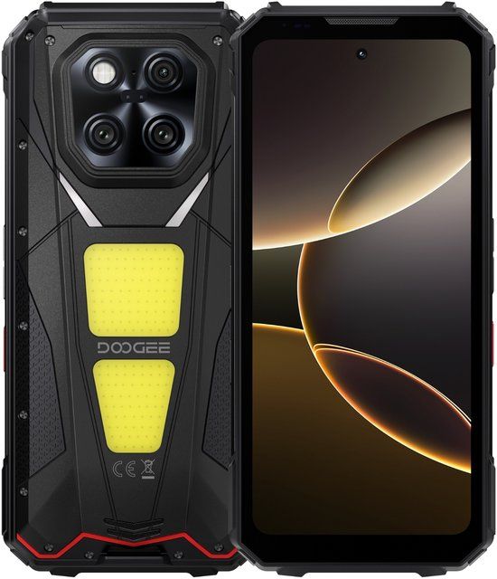 DOOGEE V Max Play Rugged Smartphone met Projector - 5G Android 15, 36GB RAM, 512GB Opslag, 20500mAh Accu, 200MP Camera, Zwart
