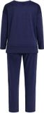 Goldenbay Pyjama Classic Vrouwen Donkerblauw Velours Lange Mouw XL