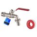 Ibergrif Robinet extérieur jardin 1/2 - Robinet jardin avec adaptateur, robinet antigel -10 ℃, résistance à haute température 120 ℃, antirouille, robinet d'arrosage à sphère, laiton