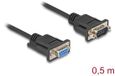 Delock Serial Cable RS-232 D-Sub9 male to female with narrow plug housing 0.5 m