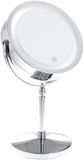 Dimbare TKD3144-7x Dimbare LED-make-upspiegel, 7 inch, 7x vergroting, verlicht, dubbelzijdig, touch-functie, batterij + EU-stekker