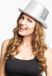 Partychimp Glitterhoed Carnaval Accessoires voor bij Carnavalskleding Dames Carnavalskleding Heren Verkleedkleren Volwassenen - Polyester - Zilver - One-size