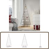 vidaXL Kerstboom van metaal voor decoratie, zwart, 150 cm