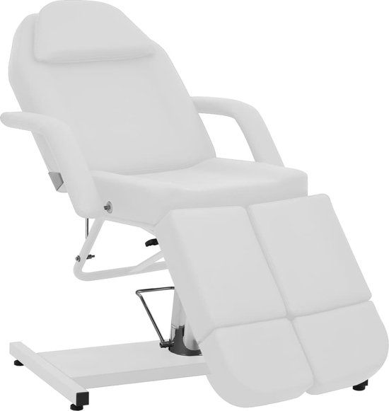 vidaXL Behandelstoel Kunstleer Wit 180x62x78 cm