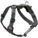 HUNTER hondentuig AALBORG MIXED, zwart/grijs, rundleer/nylon, Maat: M-L