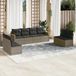 Maison Exclusive - Ensemble de jardin, 8 pièces, avec coussins, gris, en polyrotin