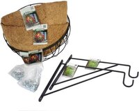 Nature Hanging Basket Set - Grey - 30cm - Set of 2