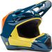 FOX V3 Tine Blauw Geel Crosshelm Maat 2XL