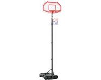 HOMCOM Basketbalringstandaard - Staal - 70x76x258-314cm - Zwart