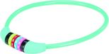 Prophete Fietsslot, kindercijfer-kabelslot, combinatie van 4 cijfers, vrij codeerbaar, afmetingen: 650 mm, Ø 10 mm, turquoise