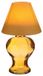 Merkloos Ideas 4 Seasons Glazen lamp amber theelichthouder mosterd ø9xh16cm