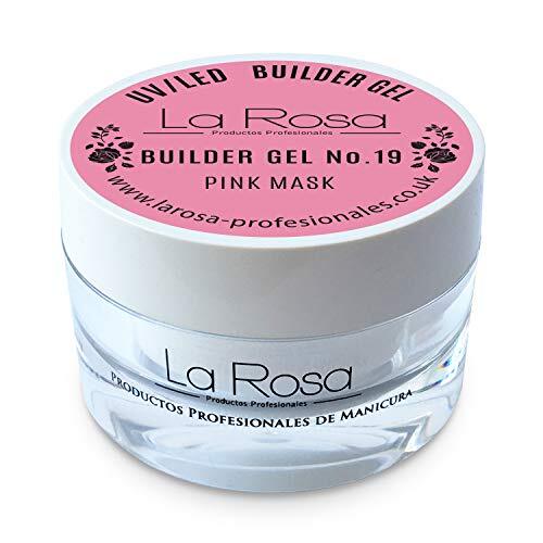 La Rosa BUILDER GEL voor nagels UV/LED - flexibel en matig dik, zeer GOEDE LIJM Eigenschappen - ROZE MASK