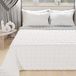 PETTI Artigiani Italiani - Quilt voor eenpersoonsbed, sprei voor eenpersoonsbed, tweezijdig dekbed, lentedeken, wit en grijs, 100% Made in Italy
