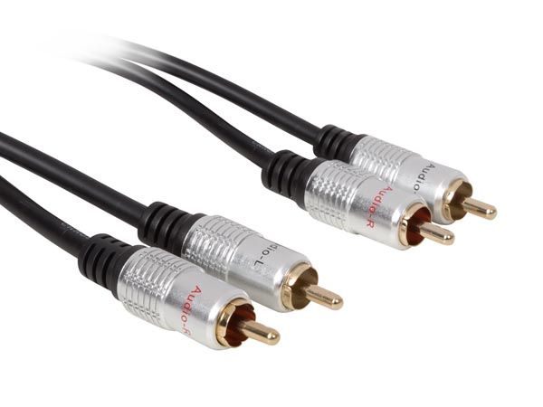Velleman PAC204C050N - 2x RCA / Tulp Aansluitkabel 5m